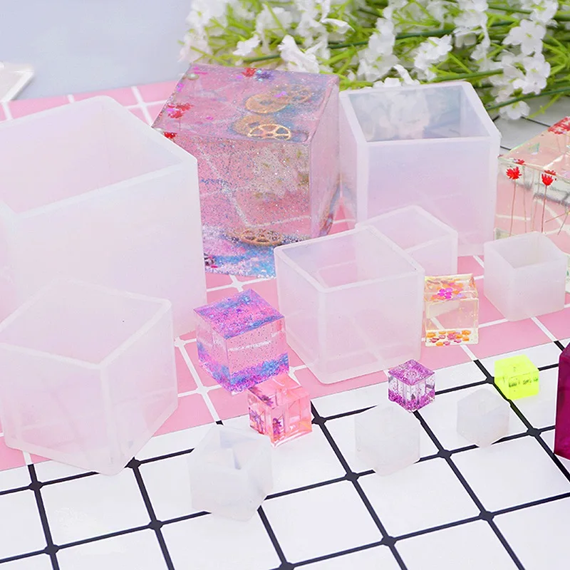 1PC A+ Quality 6 Size 20/25/35/40/50mm Mould Transparent Silicone Square Mold Epoxy Resin Molds For DIY Jewelry Making Tools | Украшения и