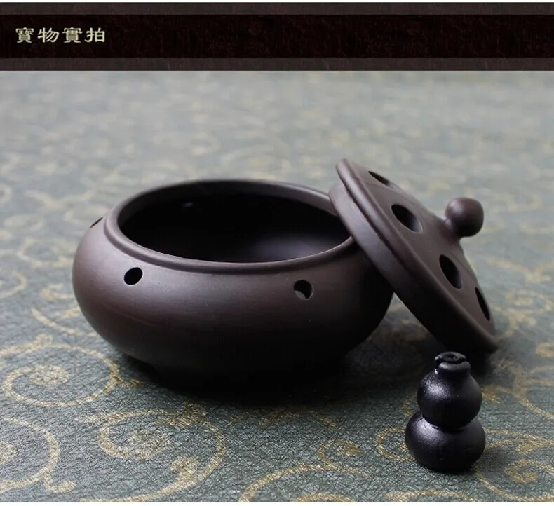 Фиолетовая глина благовония горелка курятник алос башня сандаловая печь Будда