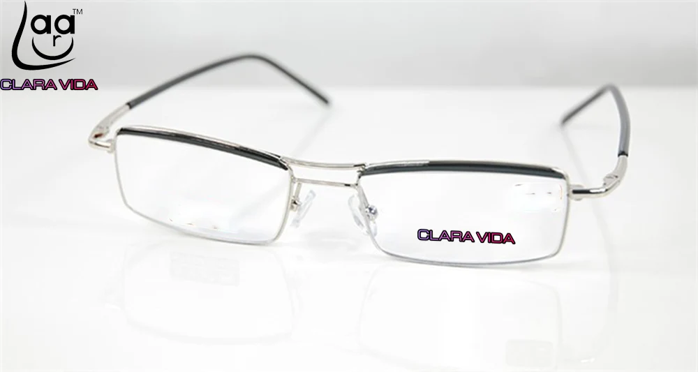 Lentes De Lectura!! Классические мужские очки с зажимом и титановым покрытием деловые для