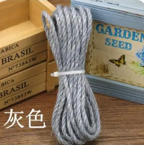 grey 50 м Когтеточка для кошек, цветная сизальная веревка для кошачьего дерева и башни, Когтеточка, сделай сам, стол для ног, стул, ножка, веревка, материал - Цвет: grey