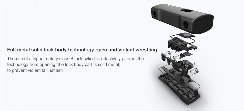 Xiaomi AreoX U8 умный отпечаток пальца u-замок Противоугонный велосипедный мотоцикл замок раздвижная дверь окно автомобиля Пароль водонепроницаемый
