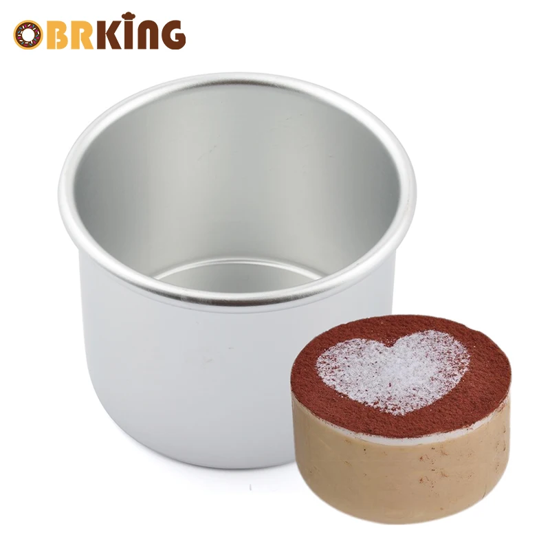 OBRKING 4 дюймовая круглая форма для торта из алюминиевого сплава антипригарная