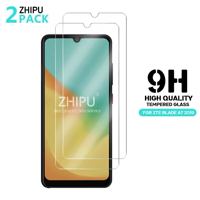 2 шт. закаленное стекло для zte Blade A7 2019 защита экрана 2.5D 9H защитная пленка |