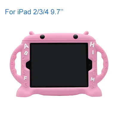5411PK CHINFAI противоударный детский безопасный Чехол для iPad Air 2, чехол с ручками для iPad mini, водонепроницаемый силиконовый чехол для iPad Pro 10,5 - Цвет: 5411PK