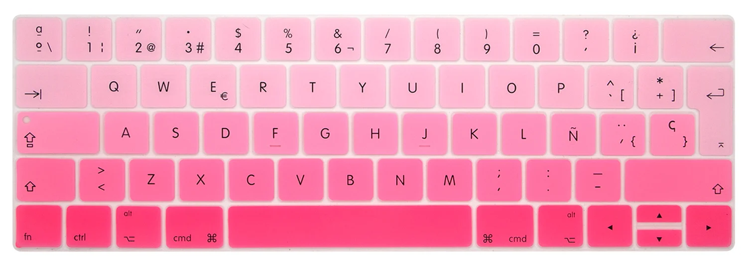 Испания ЕС-Ввод Клавиатура Обложка протектор для Macbook Pro13 15 с сенсорной панелью A1706/A1707/A1989/A1990 клавиатура защитная пленка