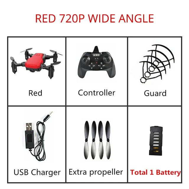 Red 720P Wide Angle SG800 мини-Дрон с HD камерой режим удержания высоты RC Квадрокоптер RTF WiFi FPV микро складной Вертолет VS E58 S9 S9HW M69 T10 H36 - Цвет: Red 720P Wide Angle