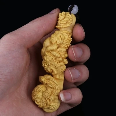 

Hand-Held Crafts Of Poplar Wood Carving Baiguo Ruyi