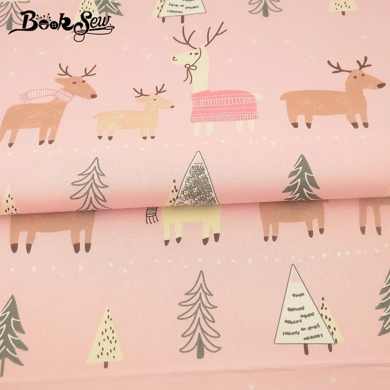 Booksew розовый материал для шитья DIY ткань пэчворка саржевая скрапбукинга