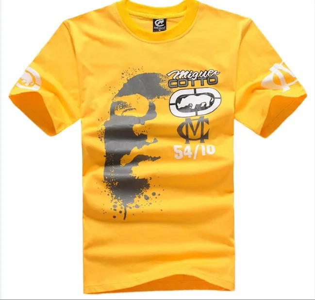High quality 2013 new Summer Hip Hop streetwearl men's T-shirts cotton skateboard Round Neck t-shirt BlackYellow White | Мужская