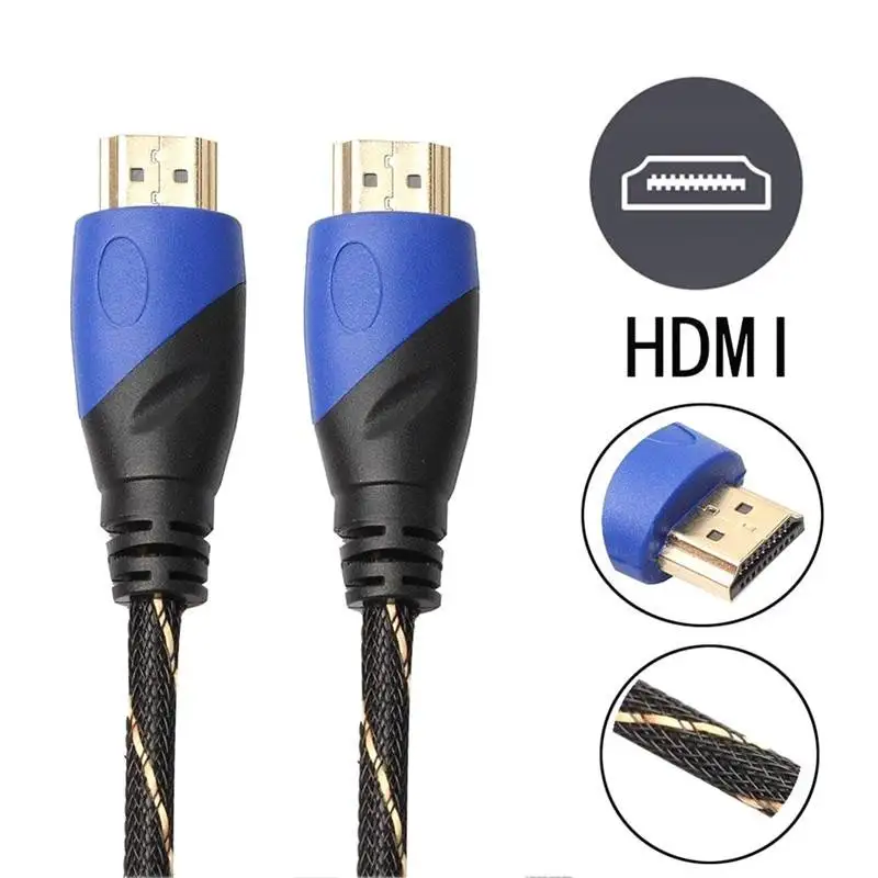 Новый Плетеный HDMI кабель V1.4 AV HD 3D для PS3 Xbox HDTV 1 м 15 метров 1080 P|Комплекты умного