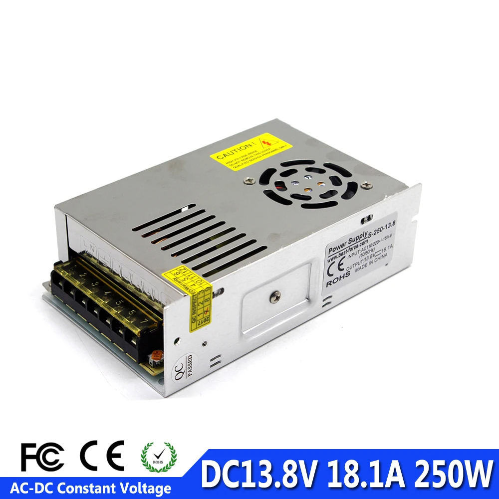 Выключатель с одним выходом питания DC13.8V 18.1A 250 Вт источник 110 В 220 переменного тока