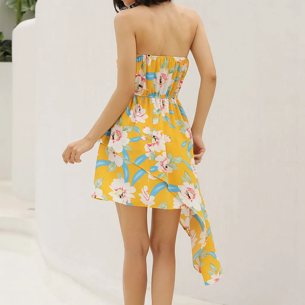 2019 новое летнее платье элегантное плюс размер женское цветочное распечатанное с