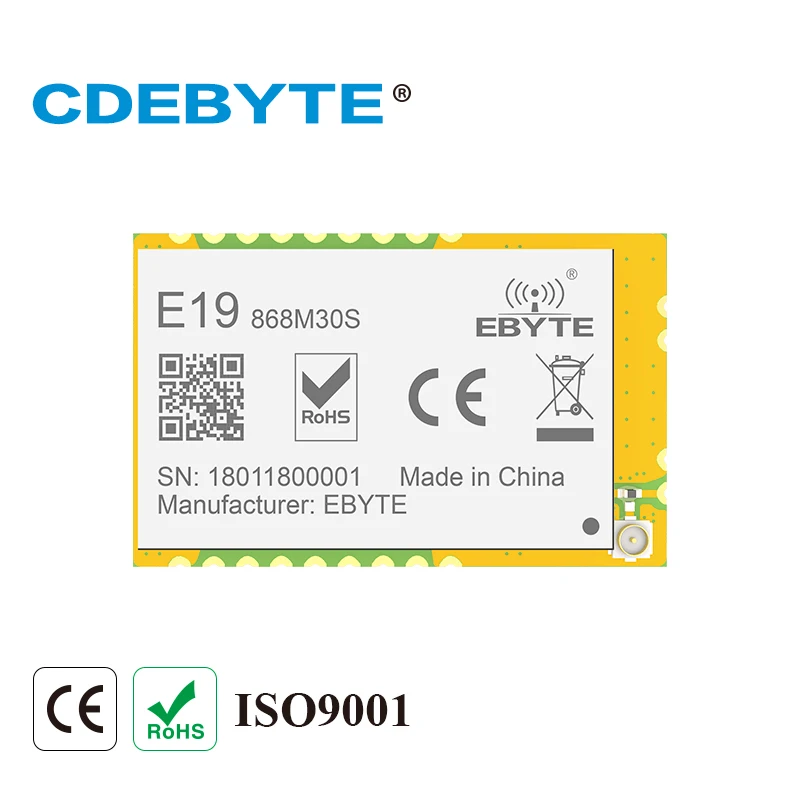 E19 868M30S Lora Дальний диапазон SX1276 868 МГц 1 Вт IPX штамп отверстие антенна IoT uhf