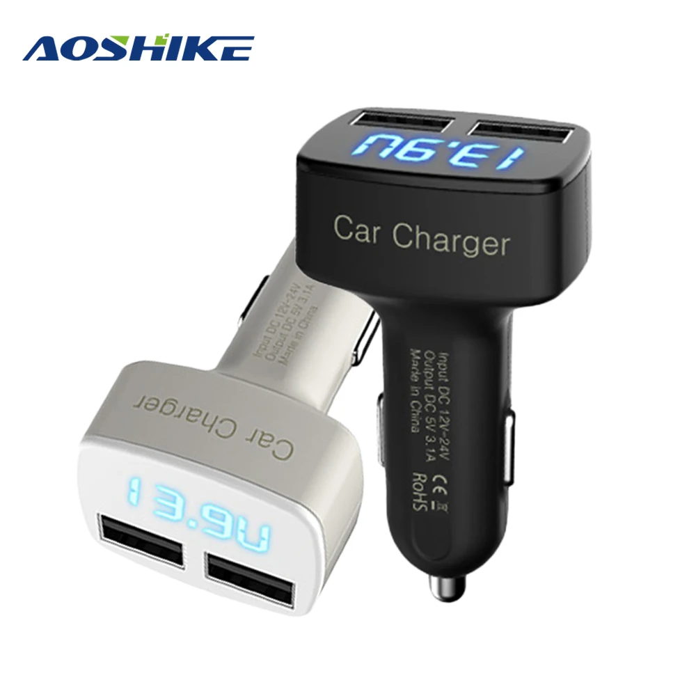 Автомобильный fm передатчик AOSHIKE разъем для tf карты u диск два USB 2 1 А автомобильное