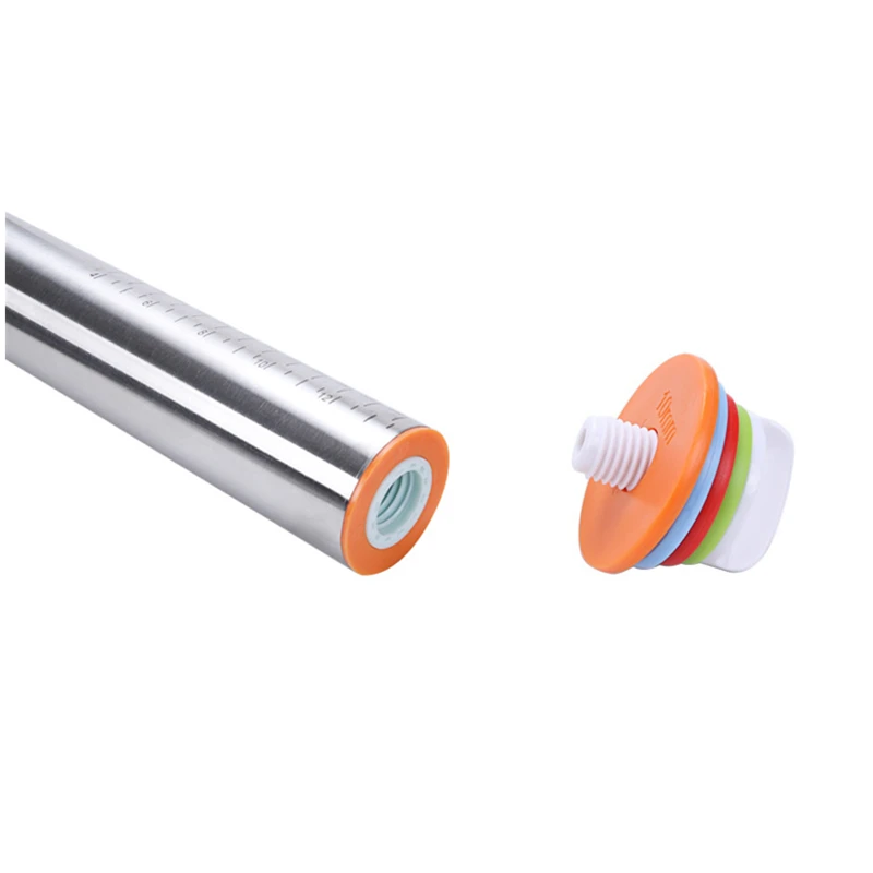 1pc Kitchen Baking Tools Stainless steel Rolling Pins 17&quot Adjustable Roller with Removable Rings Fondant Pin | Дом и сад