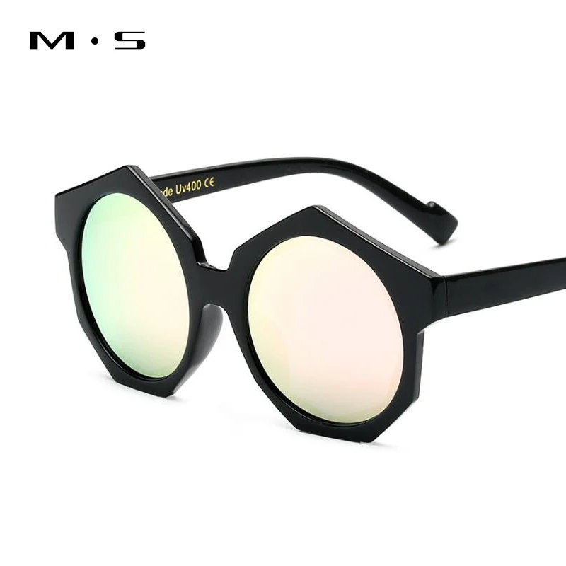 Женские и мужские круглые солнцезащитные очки MS винтажные дизайнерские с
