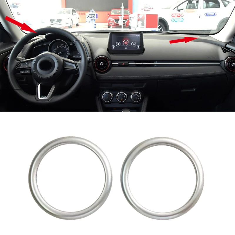 Для Mazda CX 3 2015 2016 2017 2018 ABS Матовый Интерьер приборной панели сбоку Динамик кольцо