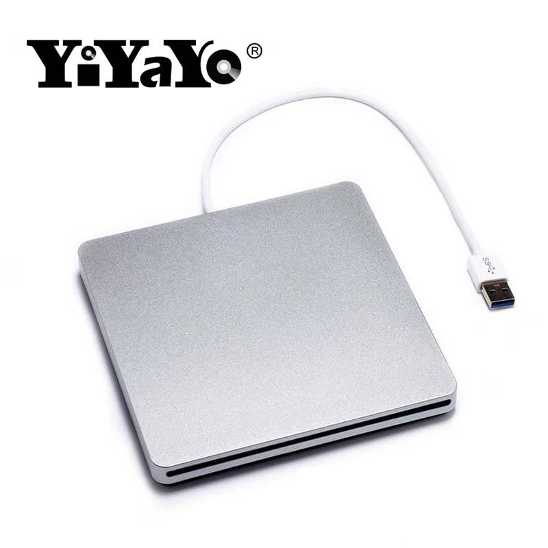 YiYaYo внешний DVD RW CD ГОРЕЛКА USB 3 0 слот в CD/DVD ROM привод супер тонкий серебристый для