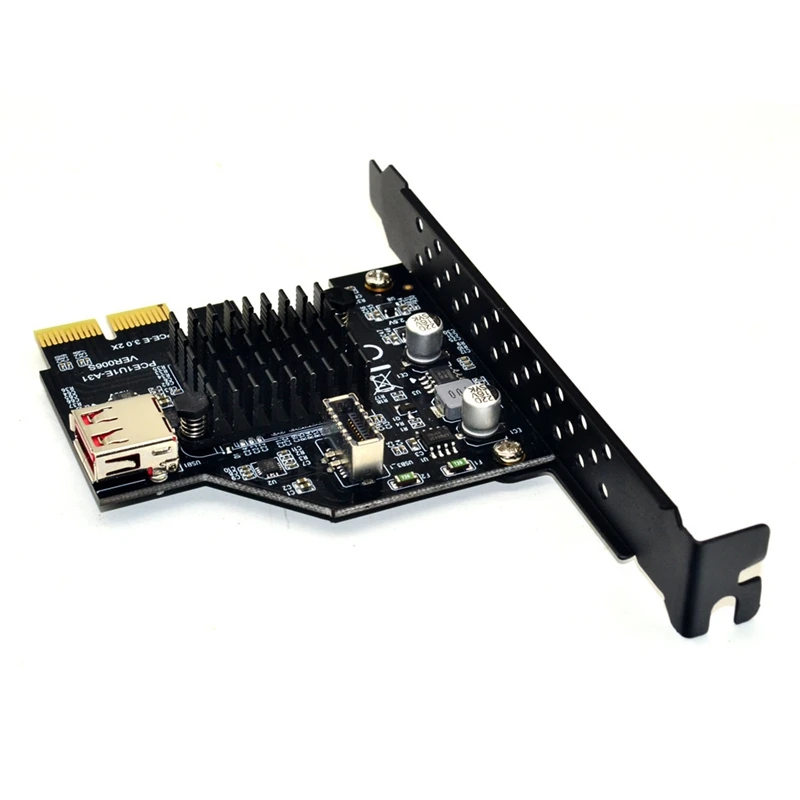 add on card pci express 3 0 usb 3 1 pci e card pcie usb adapter raiser type e usb3 1 gen2 10gbpsusb2 0 expansion card free global shipping