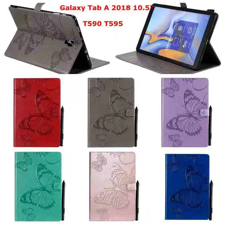 Кожаный чехол для Samsung Galaxy Tab A 2018 10 5 дюймов T590 T595 T597 SM-T590 планшета Модный 3D с