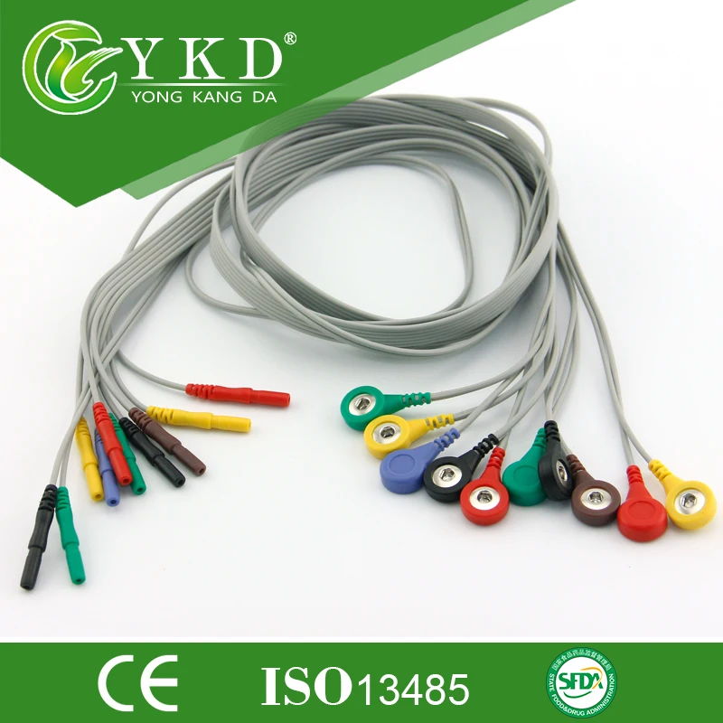 Din 1 5 мм стиль Holter 10 свинцовых кабелей и проводов с IEC Snap шт./лот|din din|holter cablecable 1.5mm |