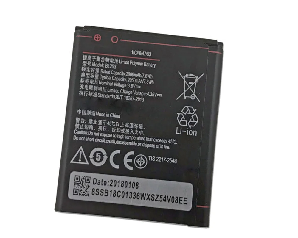 Аккумулятор ISUNOO 2050 мАч BL253 BL 253 для Lenovo A2010 A2580 A2860 A 2010|Аккумуляторы мобильных
