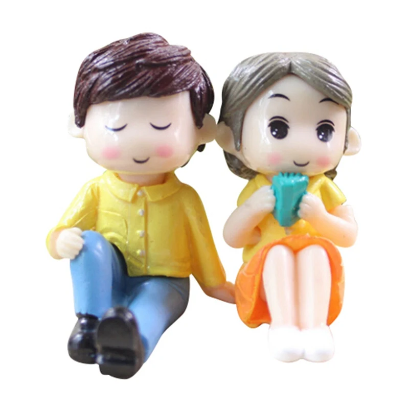 Cake Decoration For Wedding Scene Ornament Couple Doll Propose Marriage Lover Figurines A Pair Sitting | Дом и сад