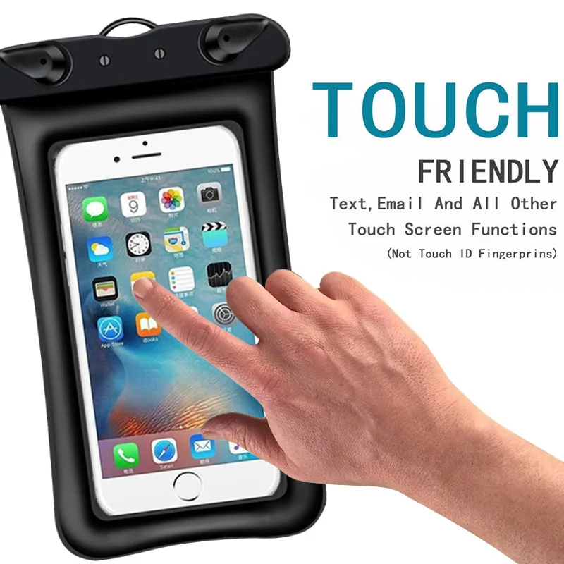 Прозрачный водонепроницаемый чехол для плавания с сенсорным экраном надувной