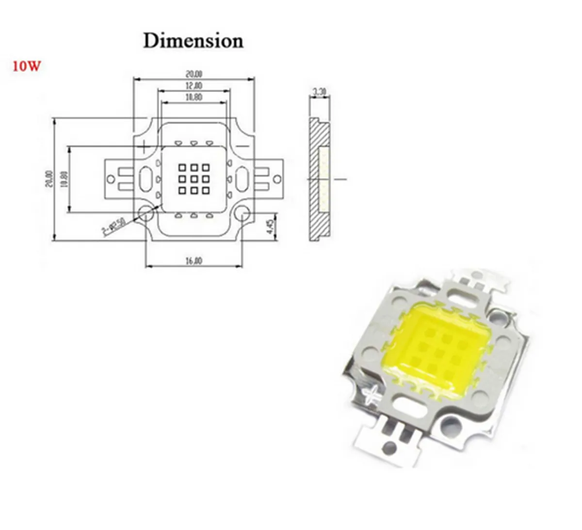 Высокая Мощность светодиодный чип 1 Вт 3 5 10 20 30 50 100 W COB SMD СВЕТОДИОДНЫЙ шарик белый