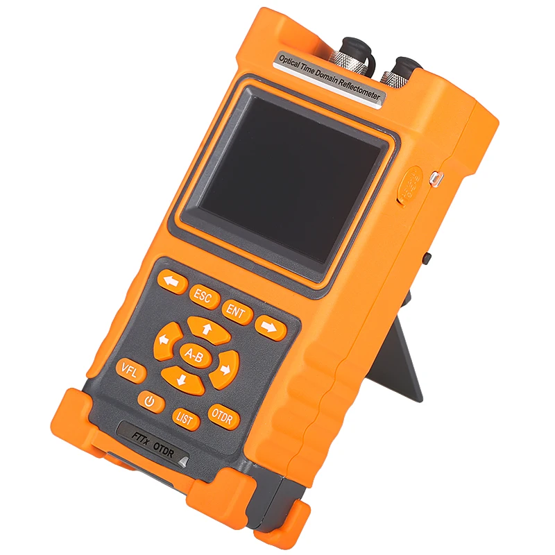 Ручной AUA5200 SM OTDR 1310nm/1550nm 28/26dB, интегрированный 2 мВт VFL, Сенсорный экран 70км~ 80 км Оптический измеритель коэффициента отражения методом временных интервалов VFL