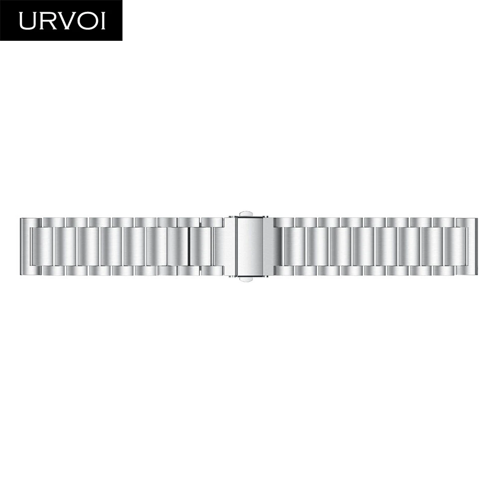 URVOI ремешок из нержавеющей стали для Galaxy Watch Active 42 46 мм, 3 ряда, откидная застежка, быстросъемный прочный ремешок на запястье