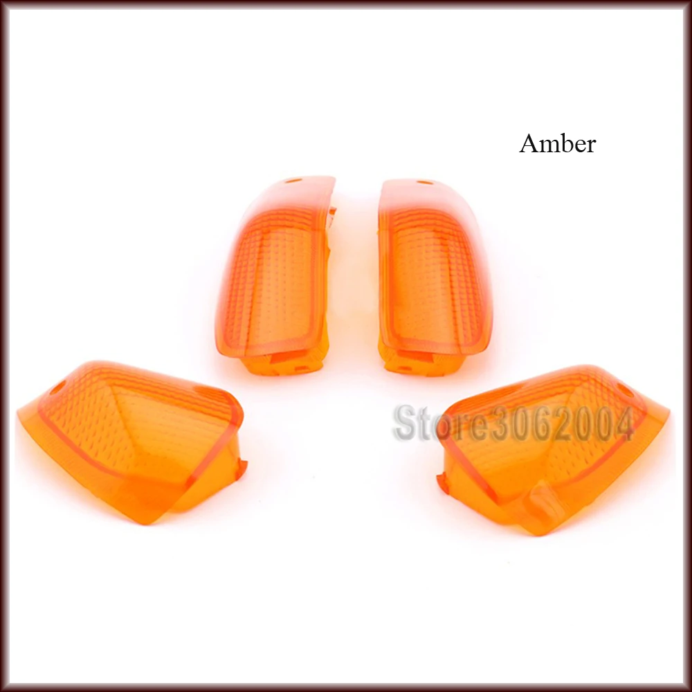 For KAWASAKI ZZR400 1993-2003 ZZR600 1993-2008 Motorcycle Front&ampRear Turn Signal Light Lamp Lens Cover |