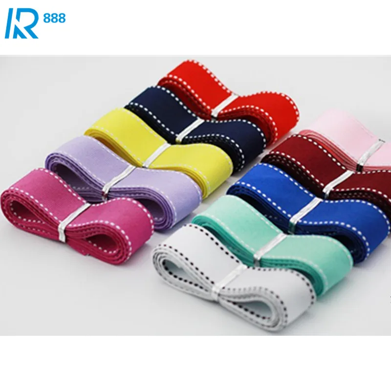 Kewgarden 1 &quot25 мм белая точка сторона Grosgrain лента вручную изготовленная DIY брошь