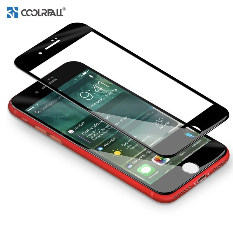 Coolreall 9H высокопрочная Защитная пленка для экрана 0 33 мм iPhone 7 8 6 6s Plus X 3D закаленное