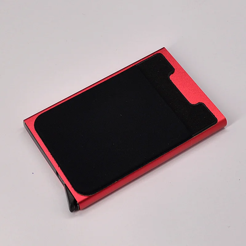 Rfid Blocking Credit Card Holder with Lycra Phone Pocket Metal Wallet for Cards Aluminum Alloy Covers | Багаж и сумки