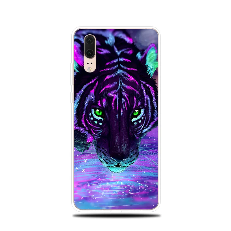 Силиконовый чехол для телефона Cheetah Tiger Lion Huawei P8 P9 Lite 2017 P Smart 2019 мягкий P10 P20 P30 Pro |