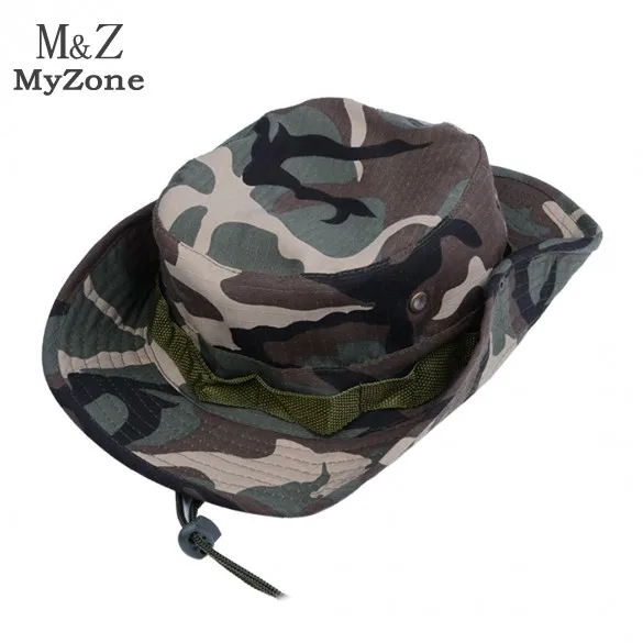Men Canvas Bucket Hats Outdoor Fishing 
