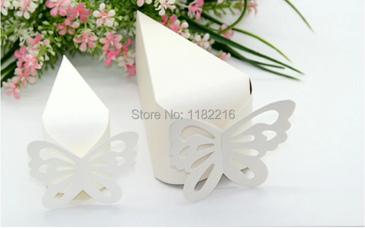 50 шт Сладкая бабочка белый торт коробка для конфет с Каллой Лилия Свадебные