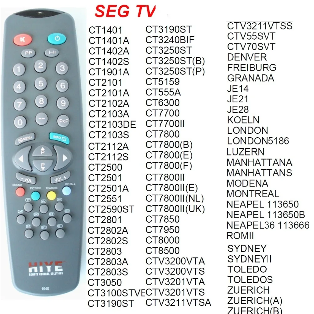 SEG ТВ пульт дистанционного управления CT14 CT21 CT25 CT28 CT30 CT31 CT32 CT51 CT55 CT63 CT77 CT78 CT79 CT80 CT85 C 32