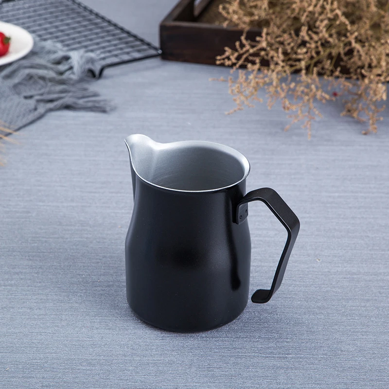 750ml Black Нержавеющая сталь кофе кувшин вспениватель молока кувшин Мока эспрессо капучино латте турецкий кофе сосуд для напитка бариста ремесло - Цвет: 750ml Black