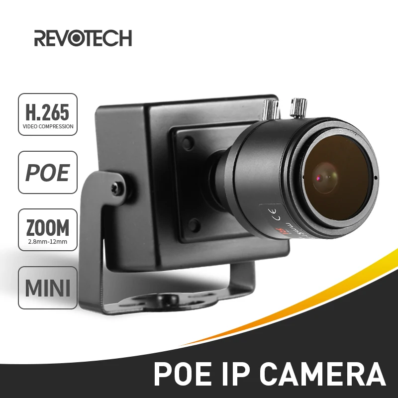 H.265 POE HD 1080P IP Камера 2 8 12 мм ручной зум объектив 2.0MP Крытый Тип Мини безопасности ONVIF