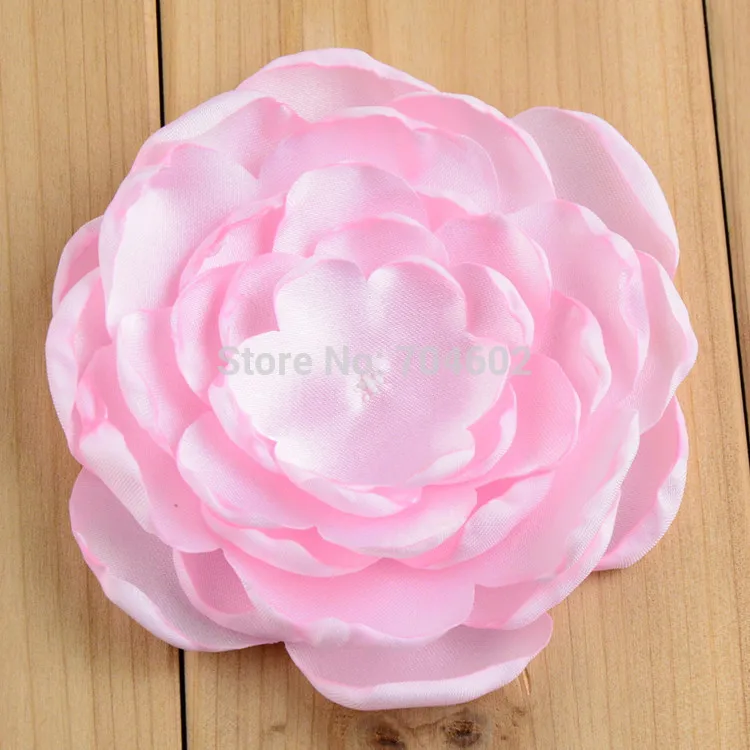 Оптовая продажа 4 &quotсгоревший атласный цветок ручной работы многолепестковые