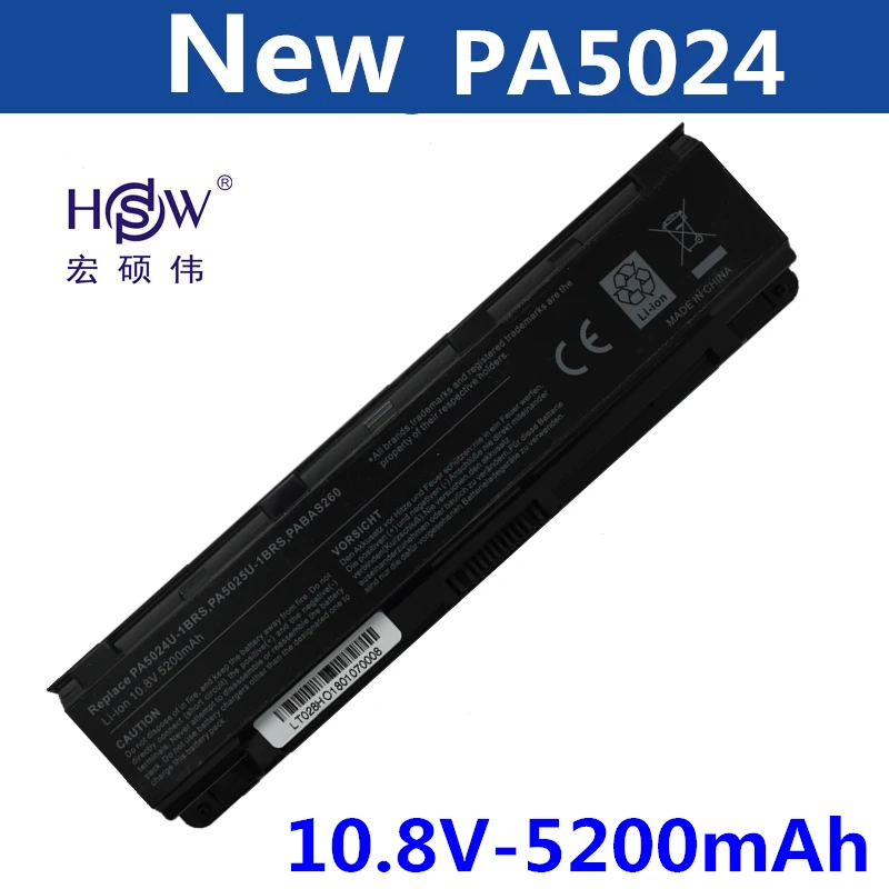 HSW Аккумулятор для ноутбука Satellite C805 C805D C840 C840D C845 C845D C850 C850D C855 C855D C870 C870D C875 C875D PA5024