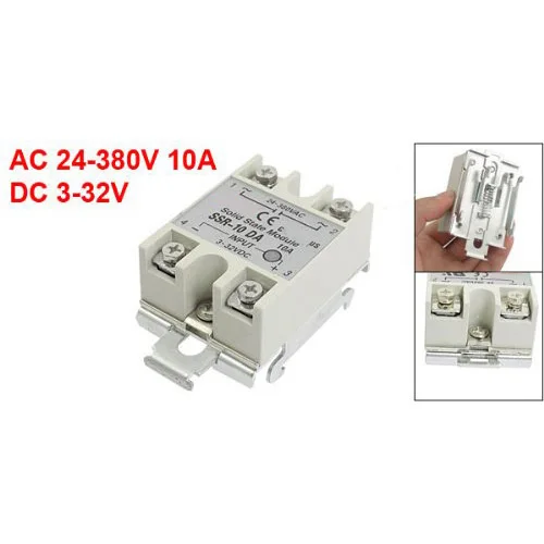 Серый 10A 3-32VDC 24-380VAC SSR-10DA твердотельные реле din-рейки | Обустройство дома