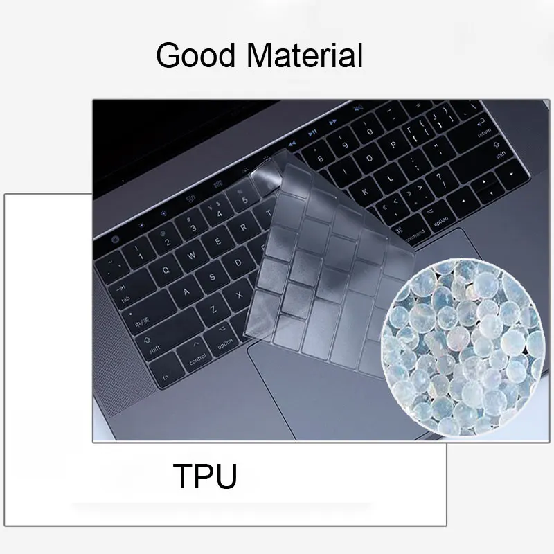 Силиконовая крышка клавиатуры для Apple Macbook Pro 13 15 дюймов 1707/1706 с сенсорной панелью модель США мягкая защита