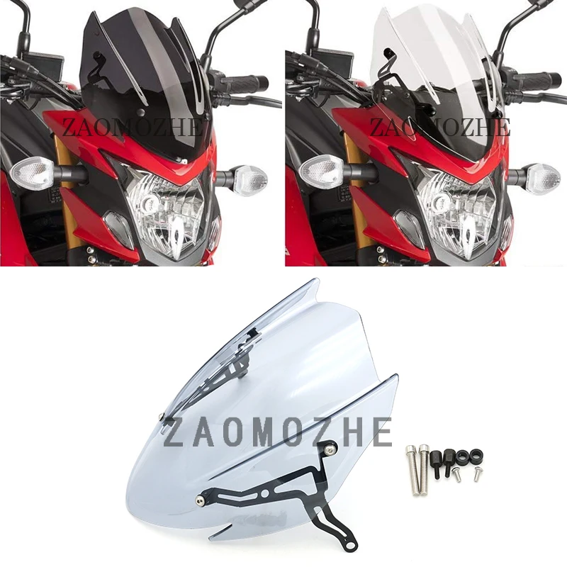 Лобовое стекло мотоцикла щит экран с кронштейном для Suzuki GSX S750 GSXS750 2017 2018|Козырьки