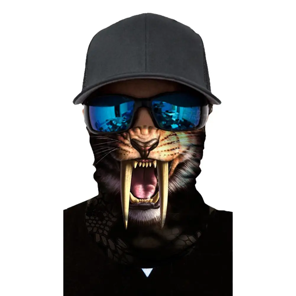 Cycling Mask Cover 3D Magic Towel Digital Printing Sunscreen Animal Sports Outdoor Riding Collar Headware Headscarf | Спорт и