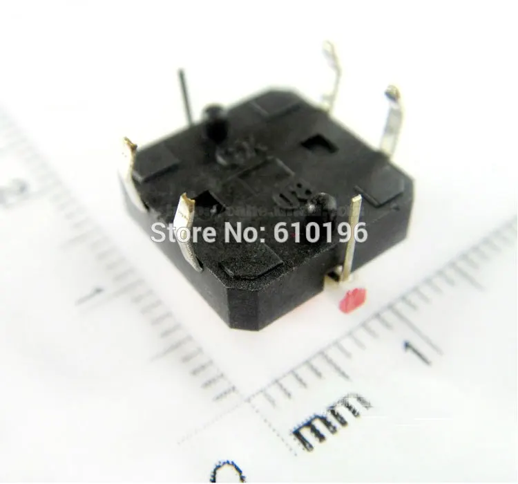 Красный цвет LED кнопка сброса тактильные нормально открытый 4 контактный