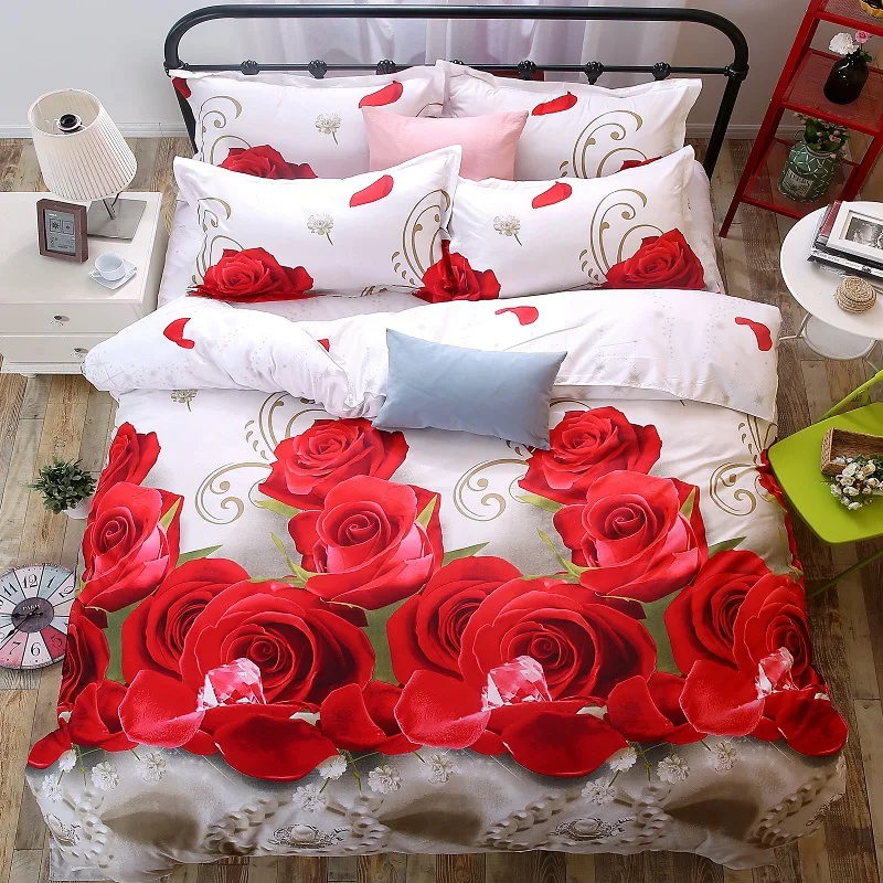 3d Wolf King Size 3/4 шт набор постельного белья пододеяльник/doona покрывало простыня