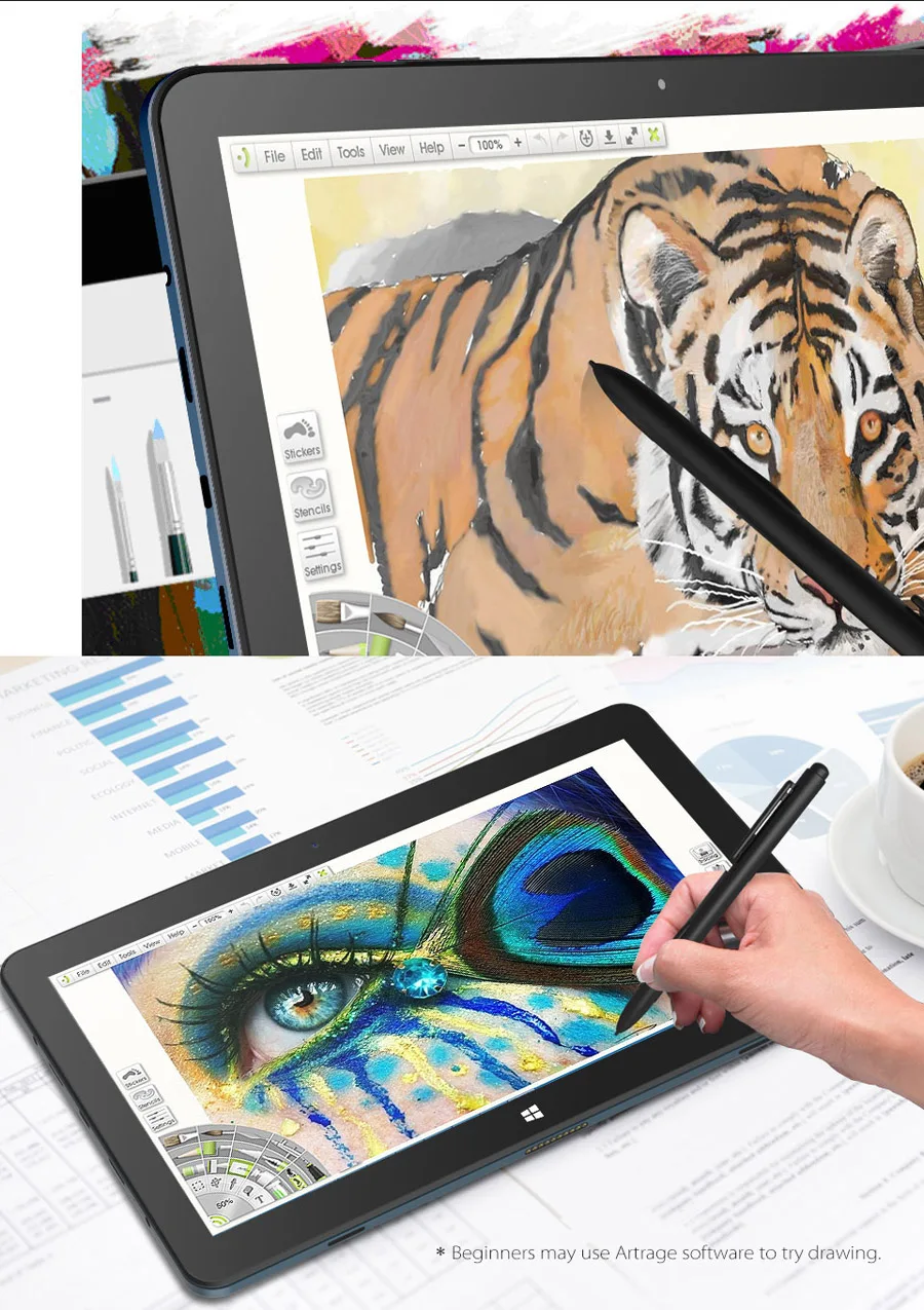 10 6 ''ips Cube I7 книга Windows Tablet PC 1920x1080 Intel Core M3-6Y30 (Skylake) dual 4 ГБ Оперативная память 64